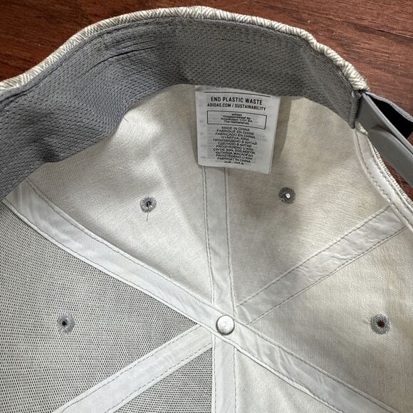 Adidas Golf Houndstooth Snapback Hat Cap Gray Adjustable - Picture 2 of 6